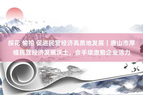 探花 偷拍 促进民营经济高质地发展｜唐山市厚植民营经济发展沃土，合手续激勉企业活力