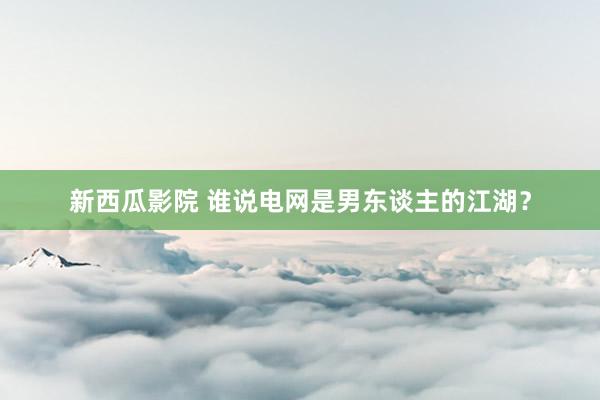 新西瓜影院 谁说电网是男东谈主的江湖？