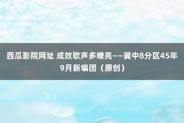 西瓜影院网址 成效歌声多嘹亮——冀中8分区45年9月新编团（原创）